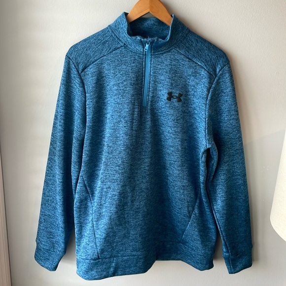 Under Armour Other - Under Armour Men’s Blue Quarter Zip Fleece Pullover